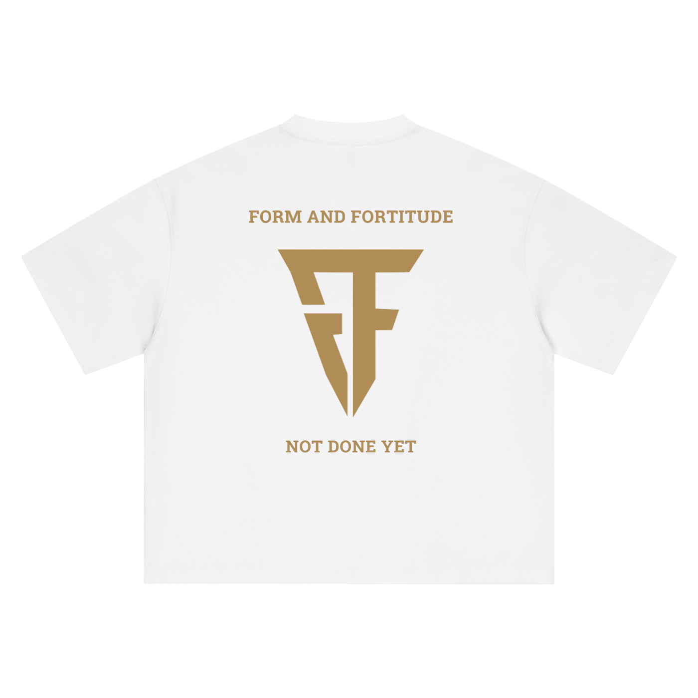 The Fortitude Heavyweight Boxy Tee - White/Gold