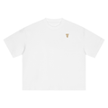 The Fortitude Heavyweight Boxy Tee - White/Gold