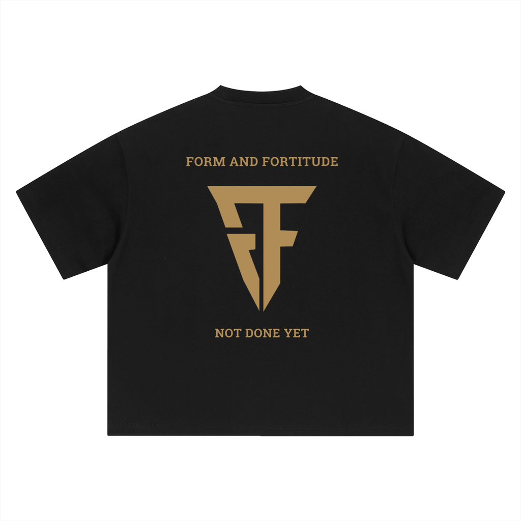 The Fortitude Heavyweight Boxy Tee - Black/Gold