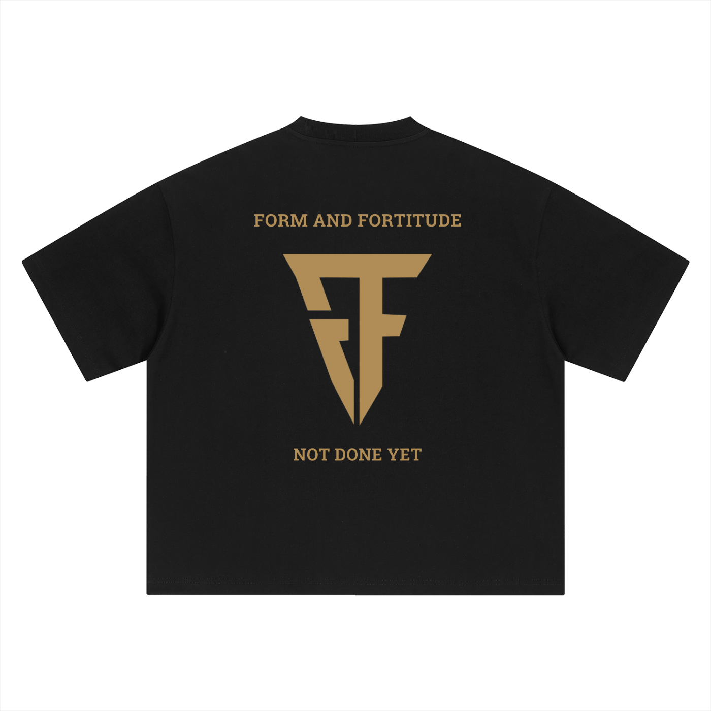 The Fortitude Heavyweight Boxy Tee - Black/Gold