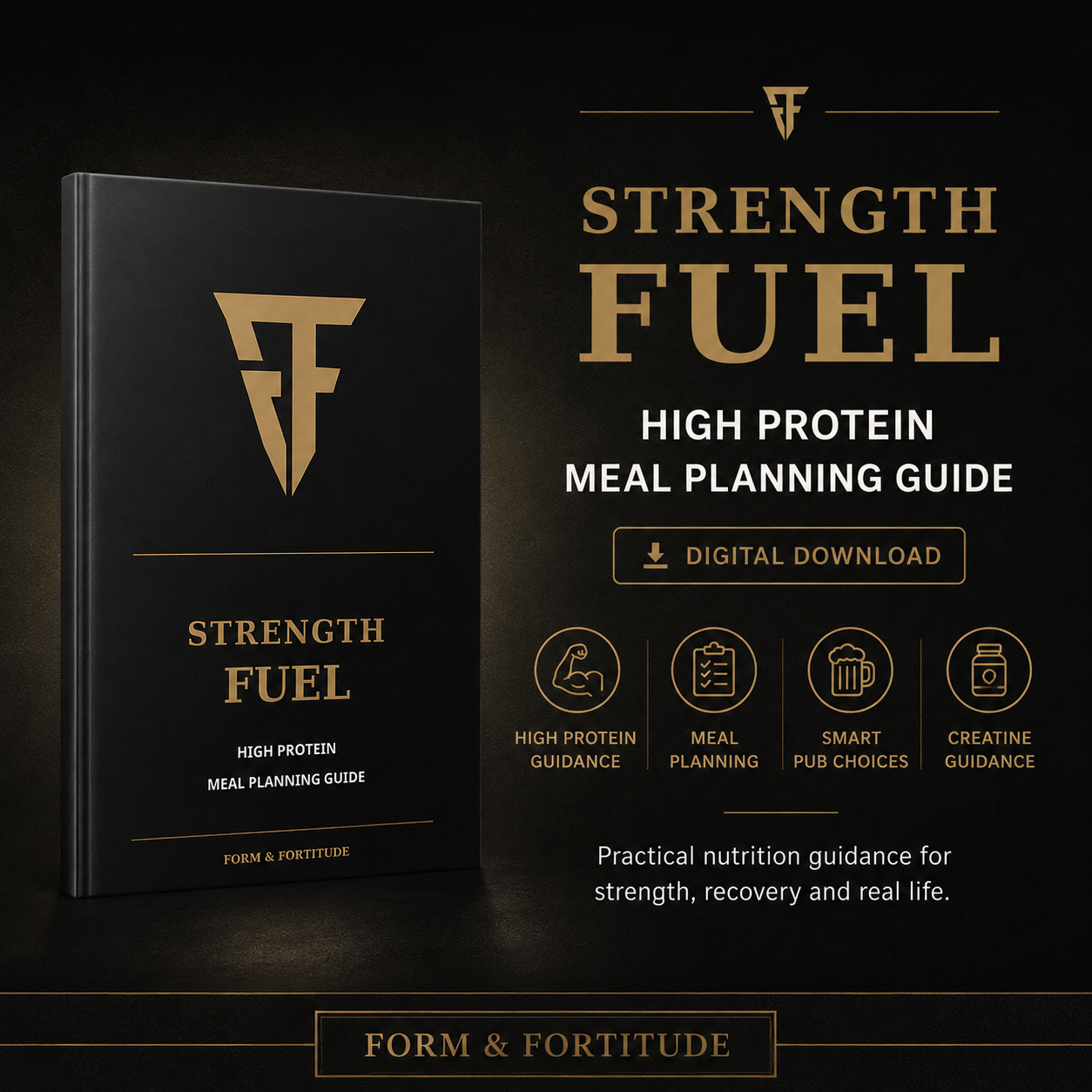 Fortitude Strength Fuel - High Protein Meal Planning Guide | Digital Download