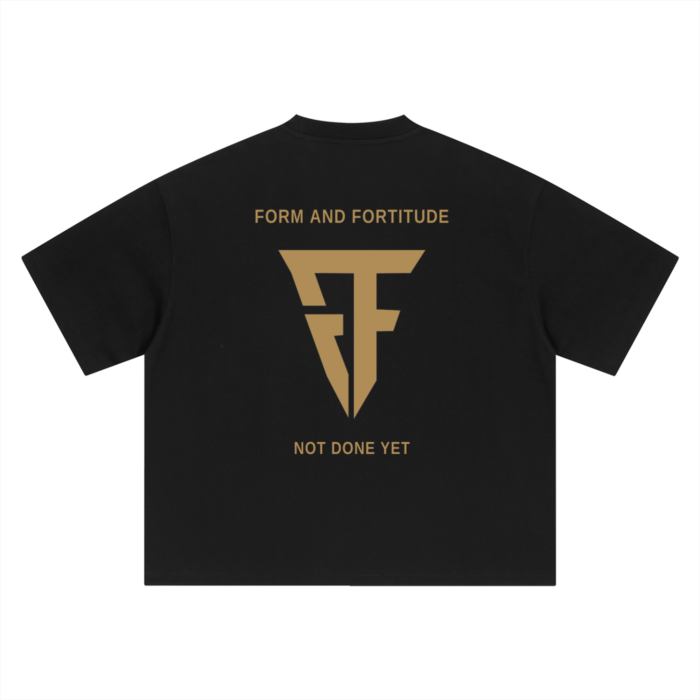 The Fortitude Heavyweight Boxy Tee - Black/Gold