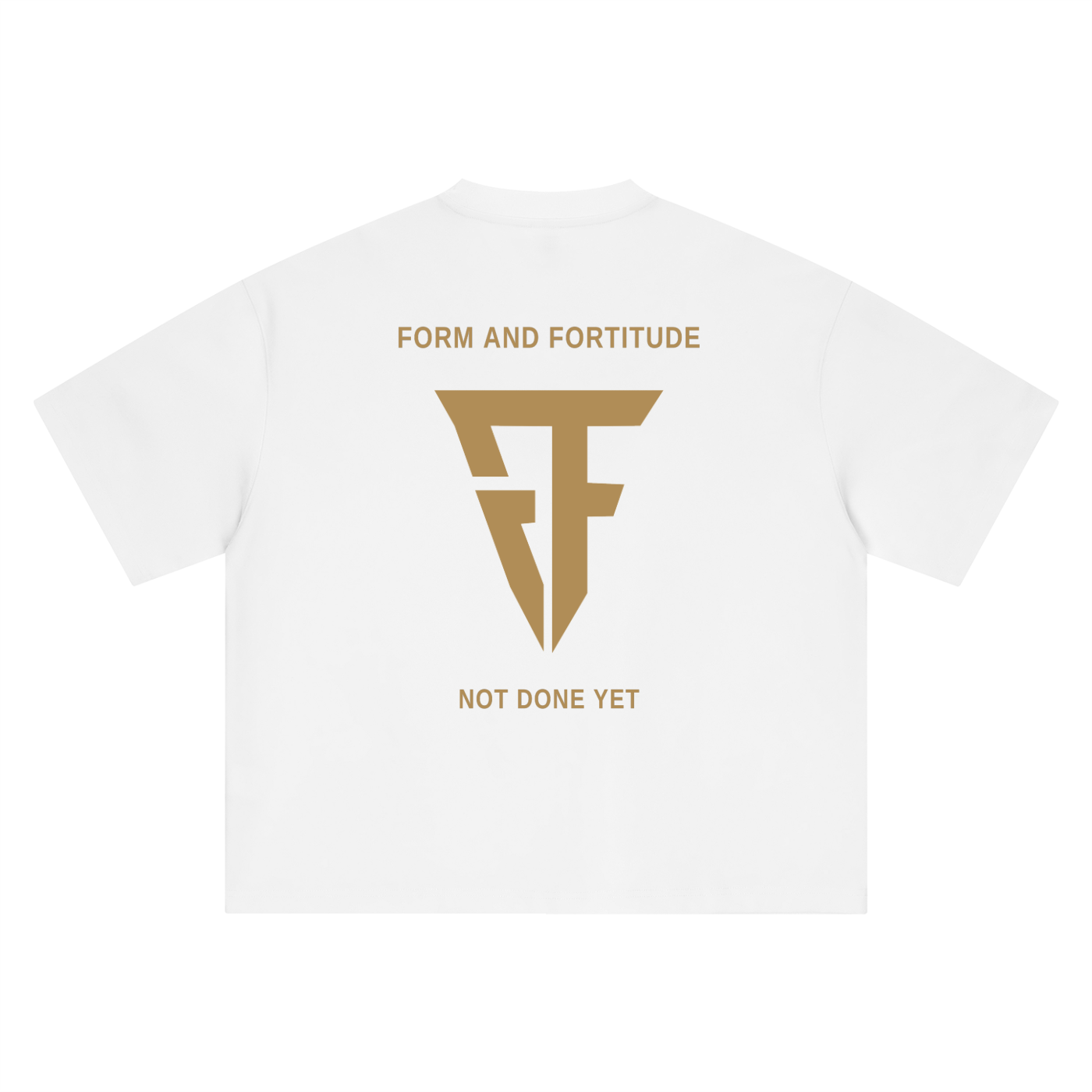 The Fortitude Heavyweight Boxy Tee - White/Gold